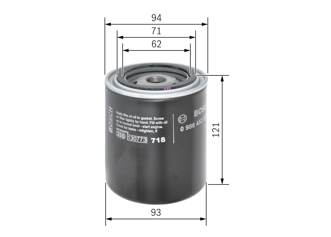 Купити 0986452005 Bosch Фільтр очищення масла відцентровий
