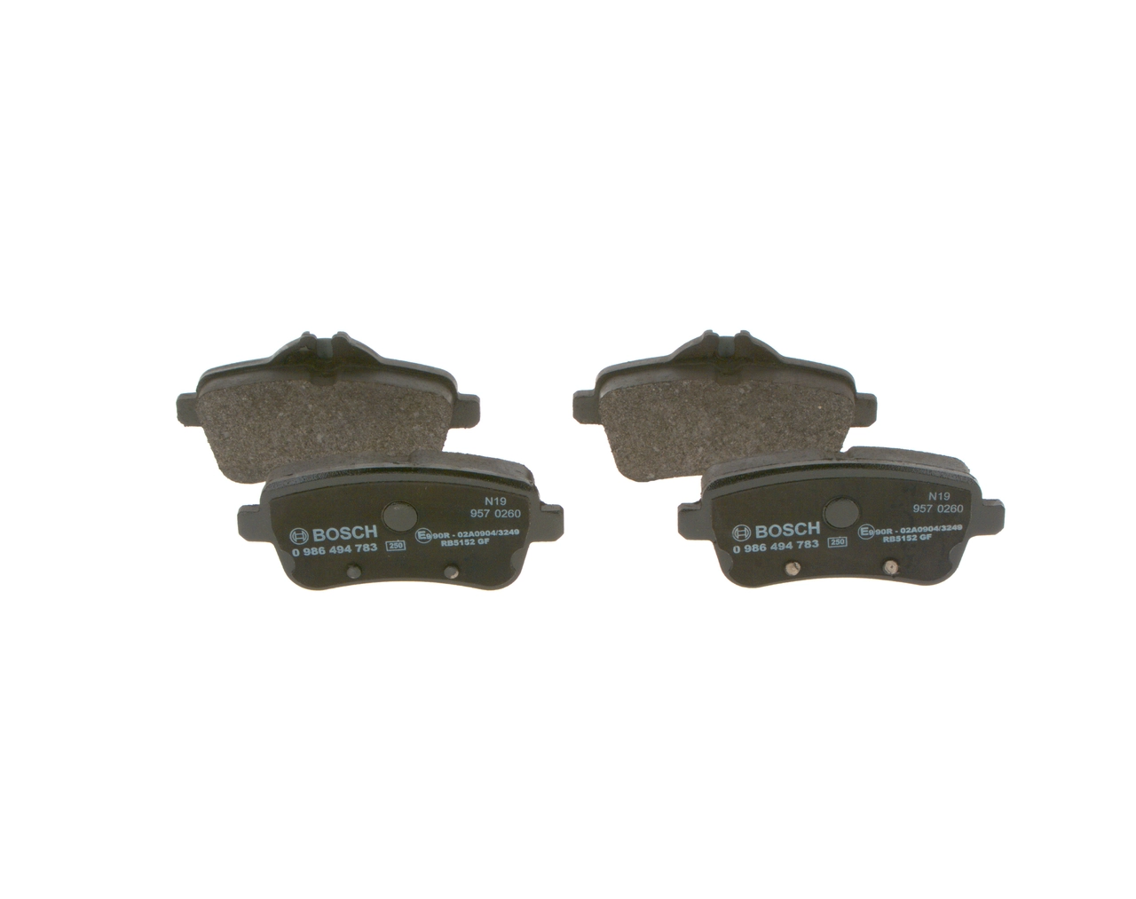 Задні гальмівні колодки Bosch 0986494783 ціна, від 33.27 USD