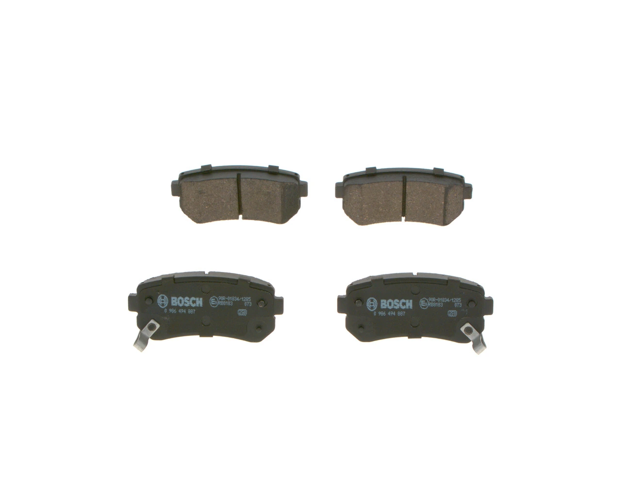 Задні гальмівні колодки 0986494887 Bosch