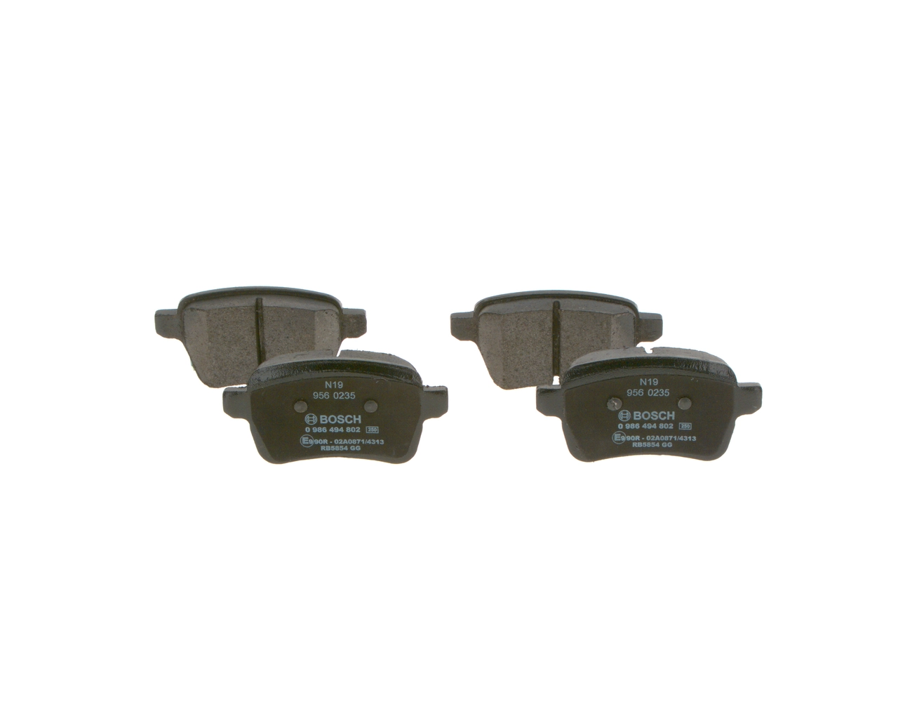 0986494802 Bosch Колодки гальмівні задні, дискові