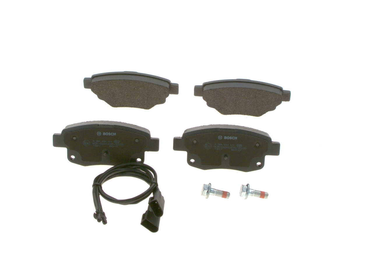0986494171 Bosch Колодки гальмівні задні, дискові