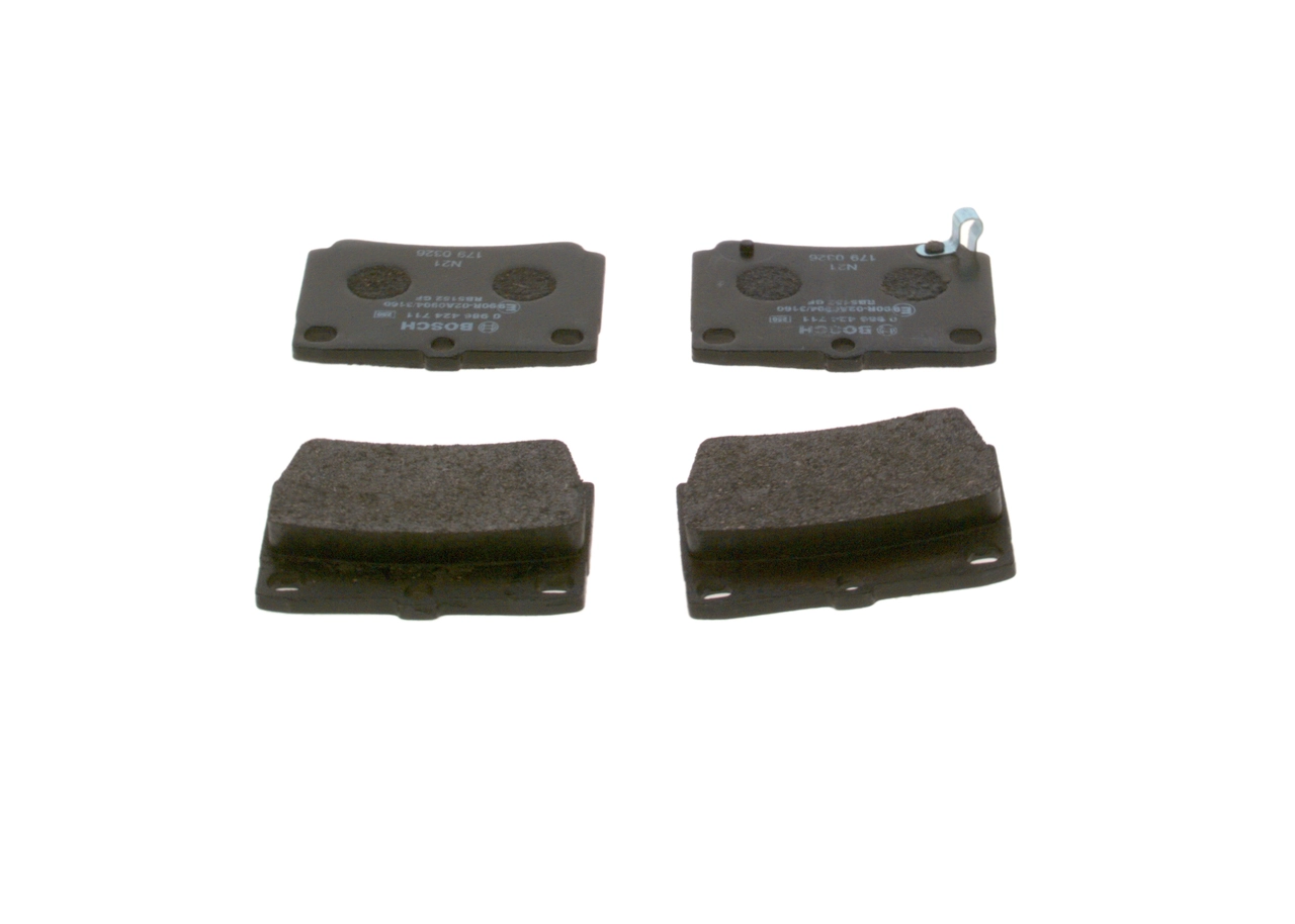 0986424711 Bosch Колодки гальмівні задні, дискові