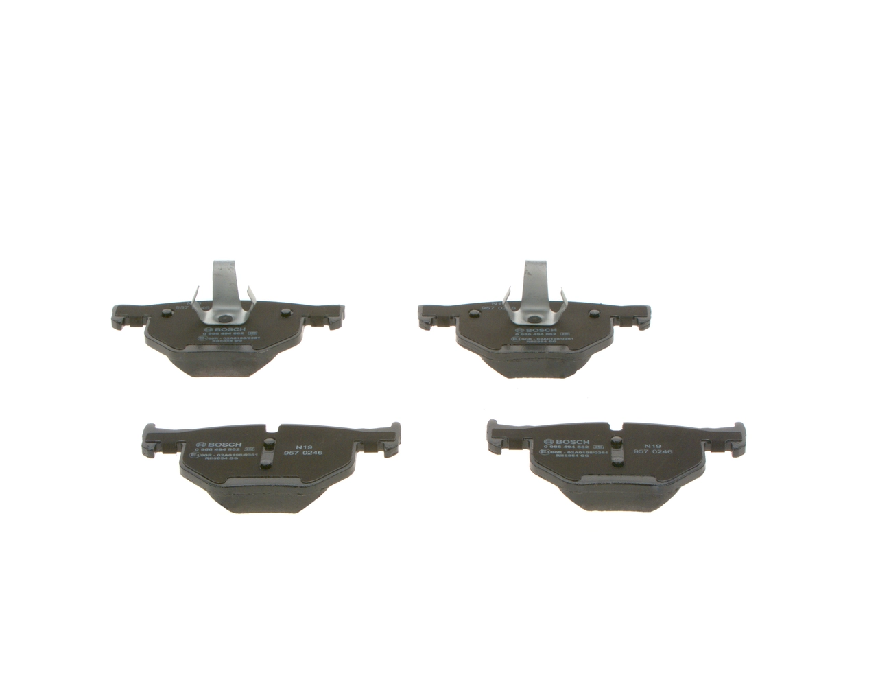 0986494862 Bosch Колодки гальмівні задні, дискові