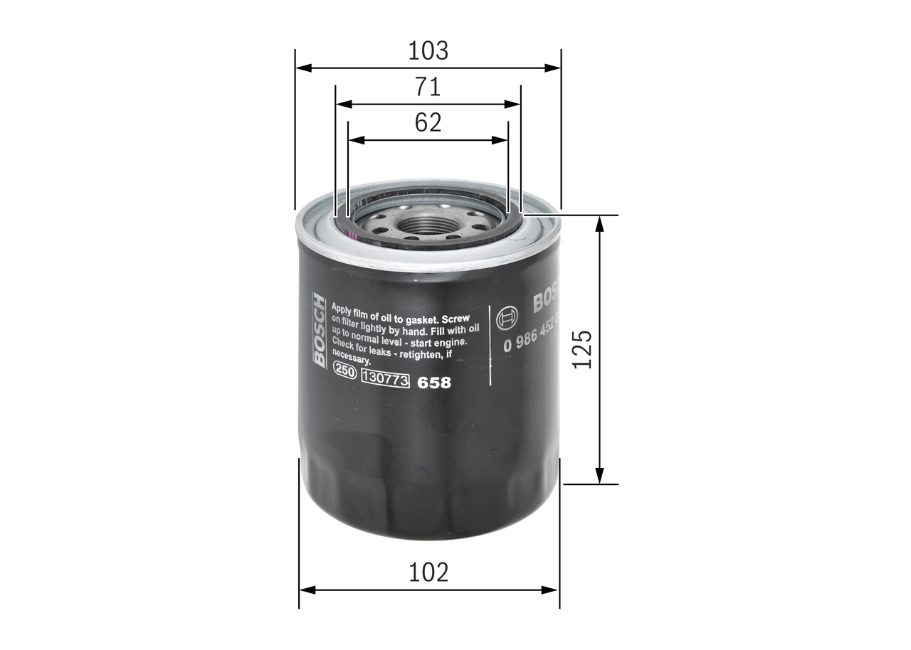 0986452066 Bosch Фільтр масла