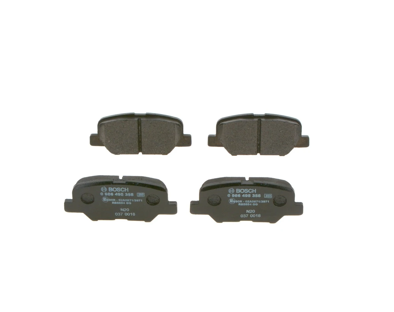 Задні гальмівні колодки 0986495358 Bosch