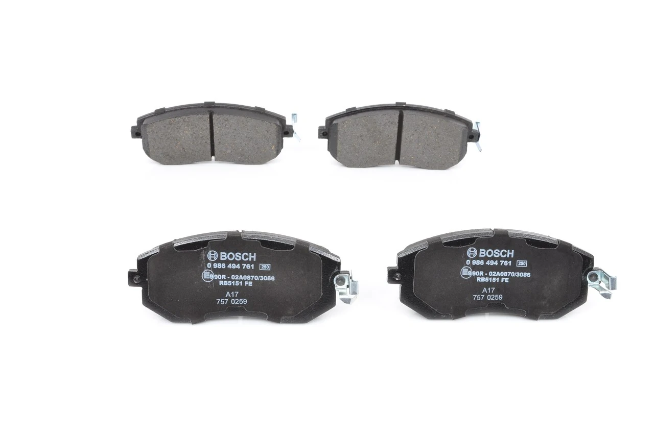 Купити 0986494761 Bosch Колодки гальмівні передні, дискові