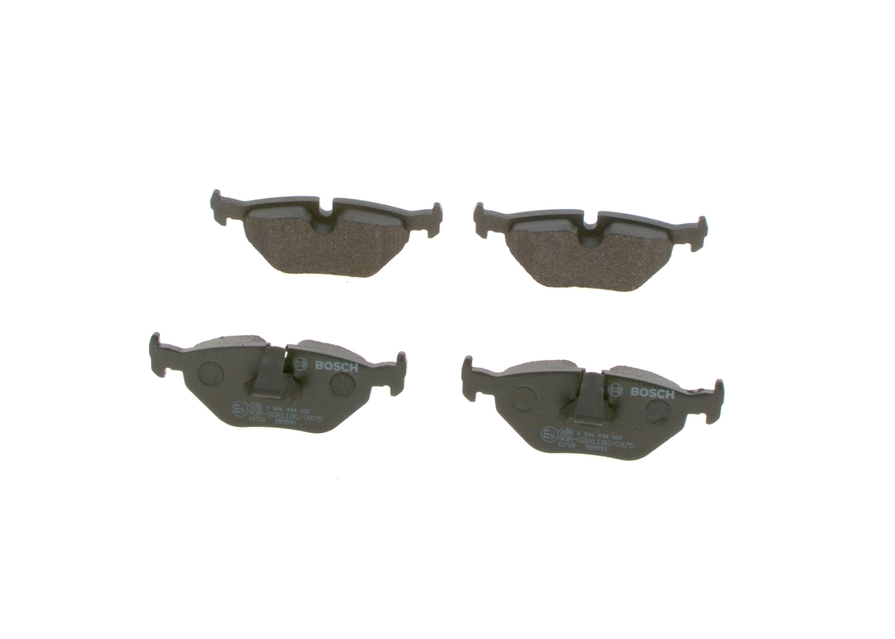 0986494009 Bosch Колодки гальмівні задні, дискові