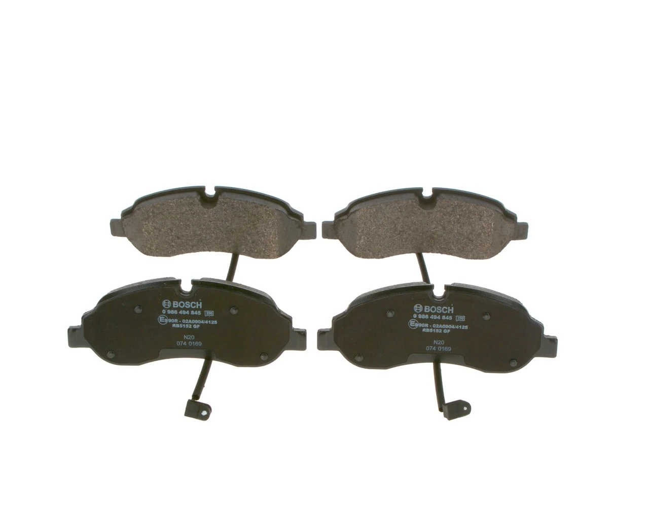 Купити 0986494845 Bosch Колодки гальмівні передні, дискові