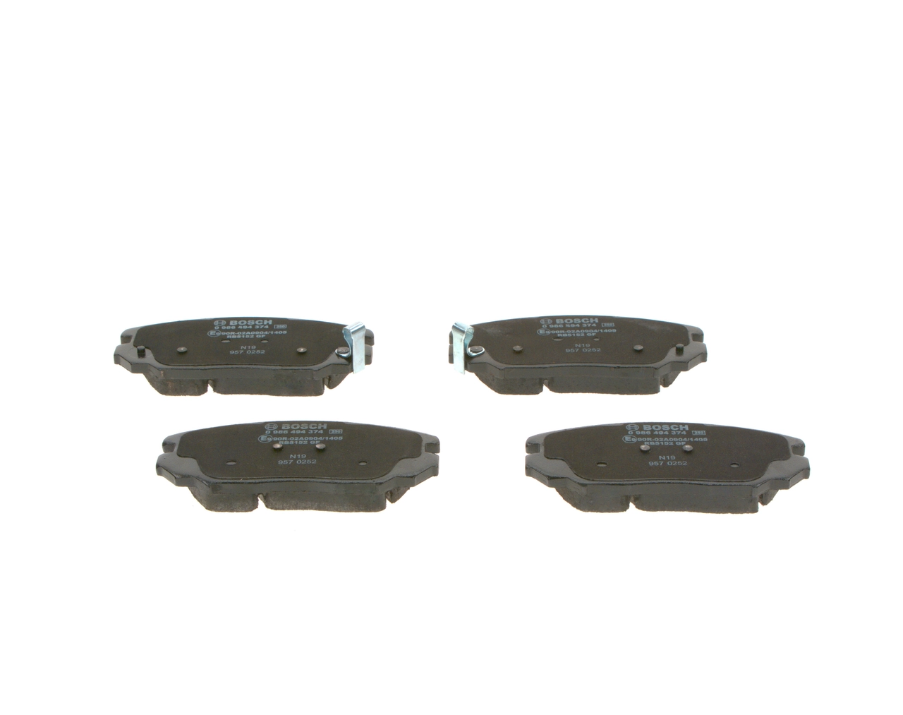 0986494374 Bosch Передні гальмівні колодки