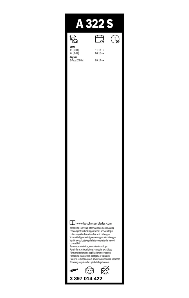 3397014422 Bosch Склоочисники лобового скла