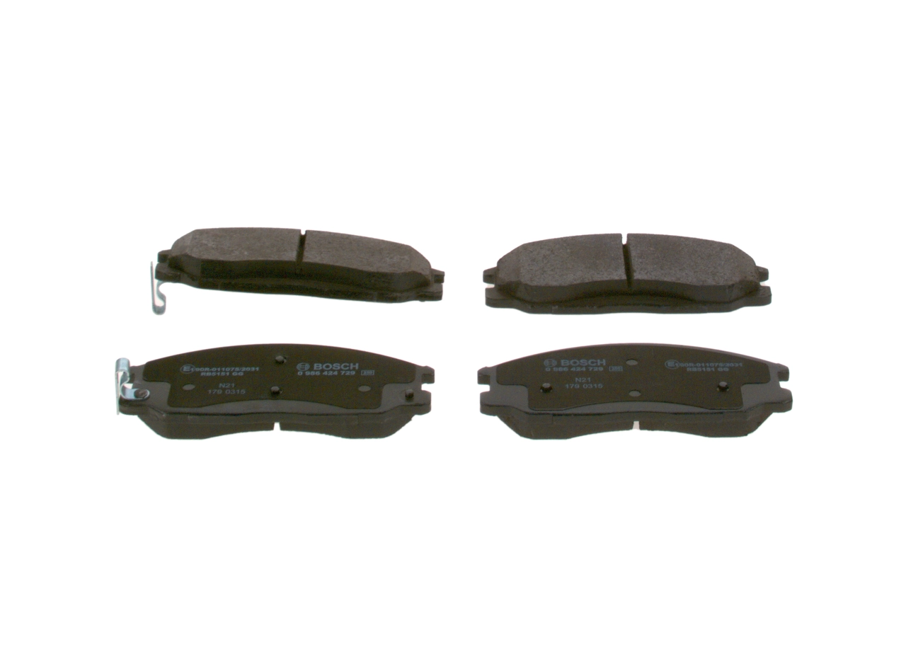 Купити 0986424729 Bosch Колодки гальмівні передні, дискові