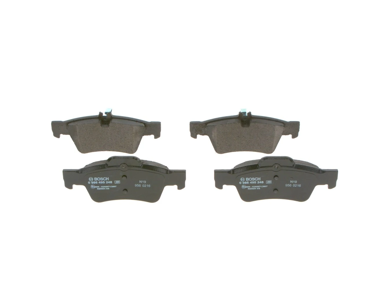 0986495248 Bosch Колодки гальмівні задні, дискові