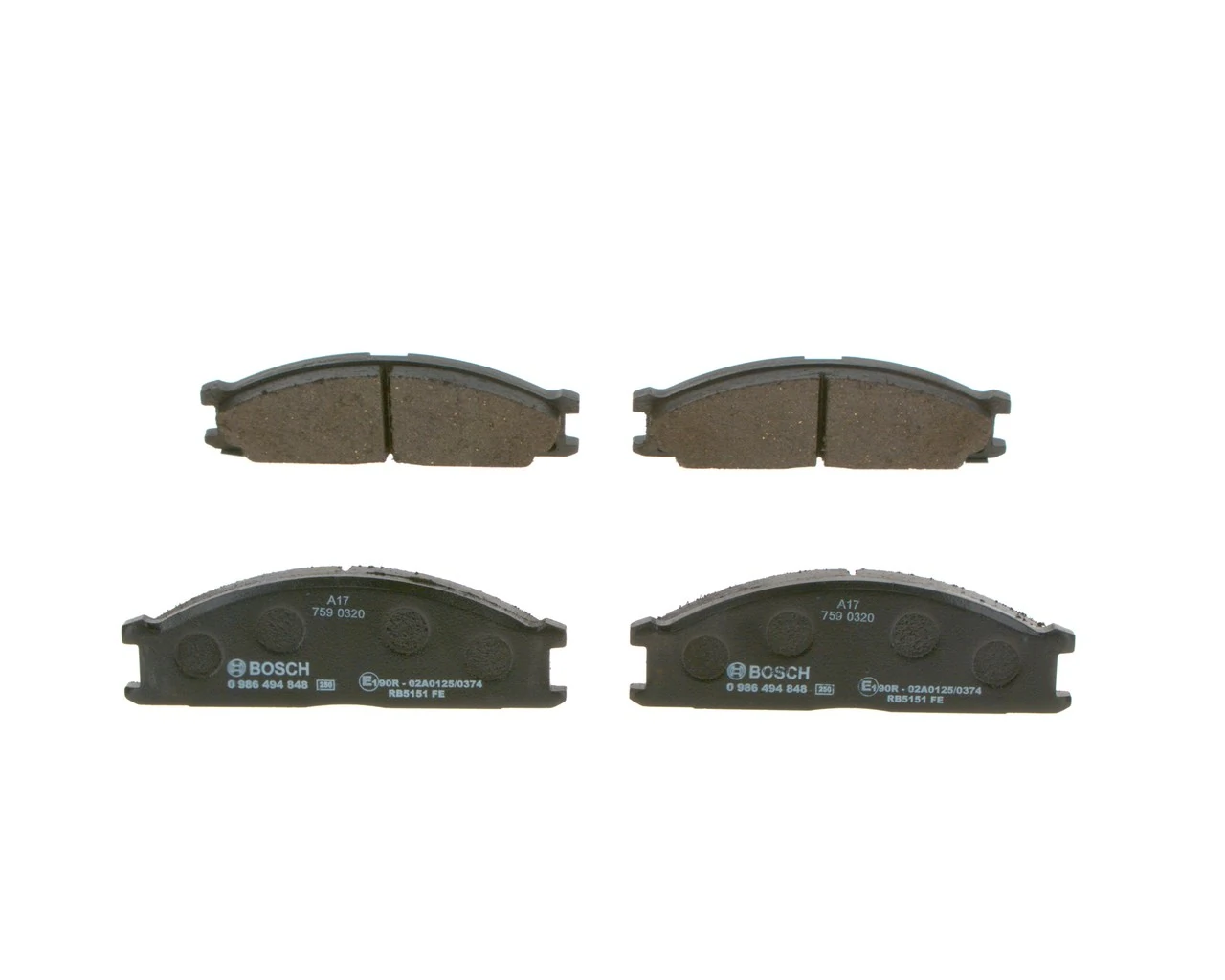 Тормозні колодки Bosch 0986494848