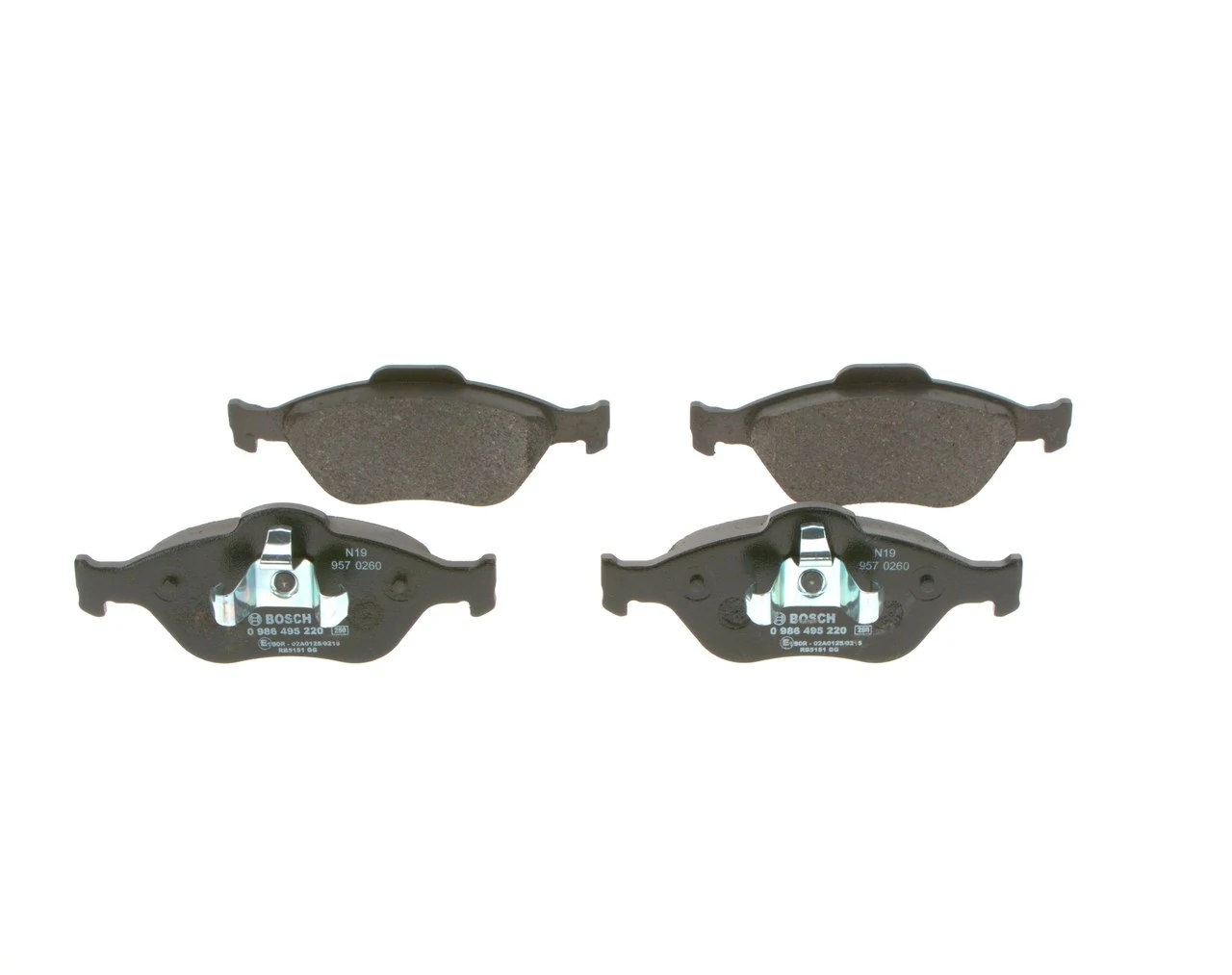 0986495220 Bosch Передні гальмівні колодки