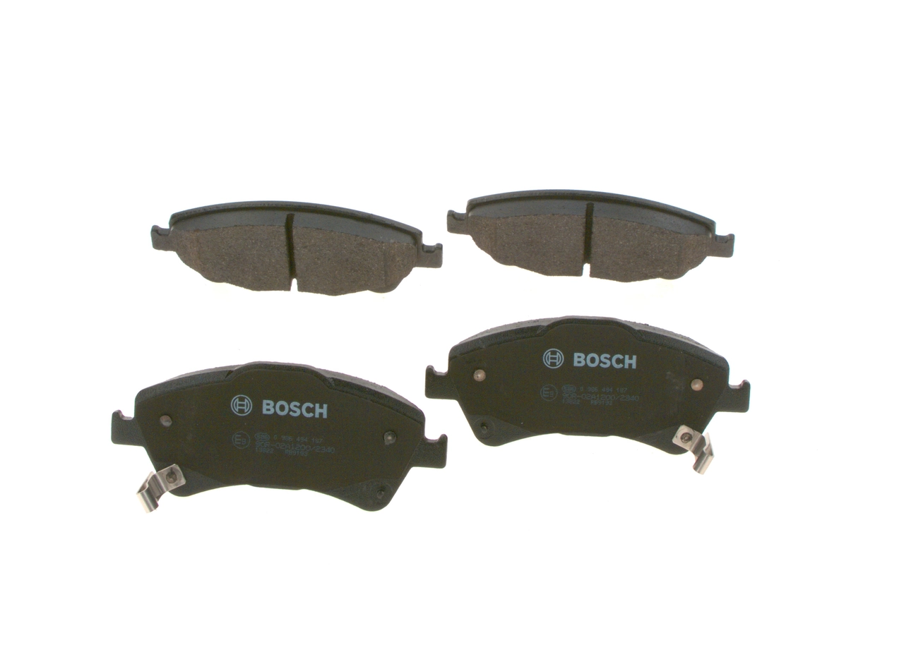 Купити 0986494187 Bosch Колодки гальмівні передні, дискові