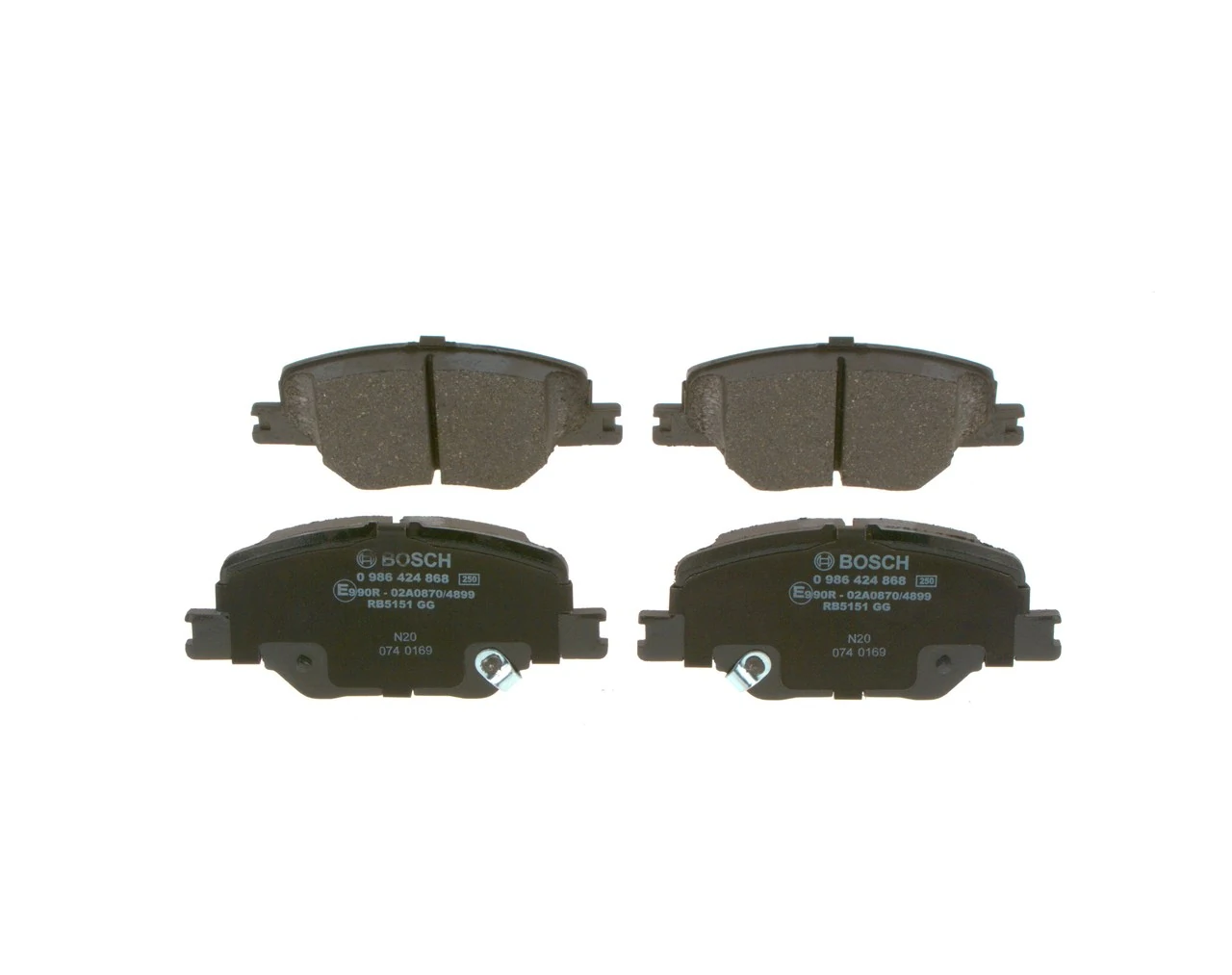 Передні тормозні колодки 0986424868 Bosch
