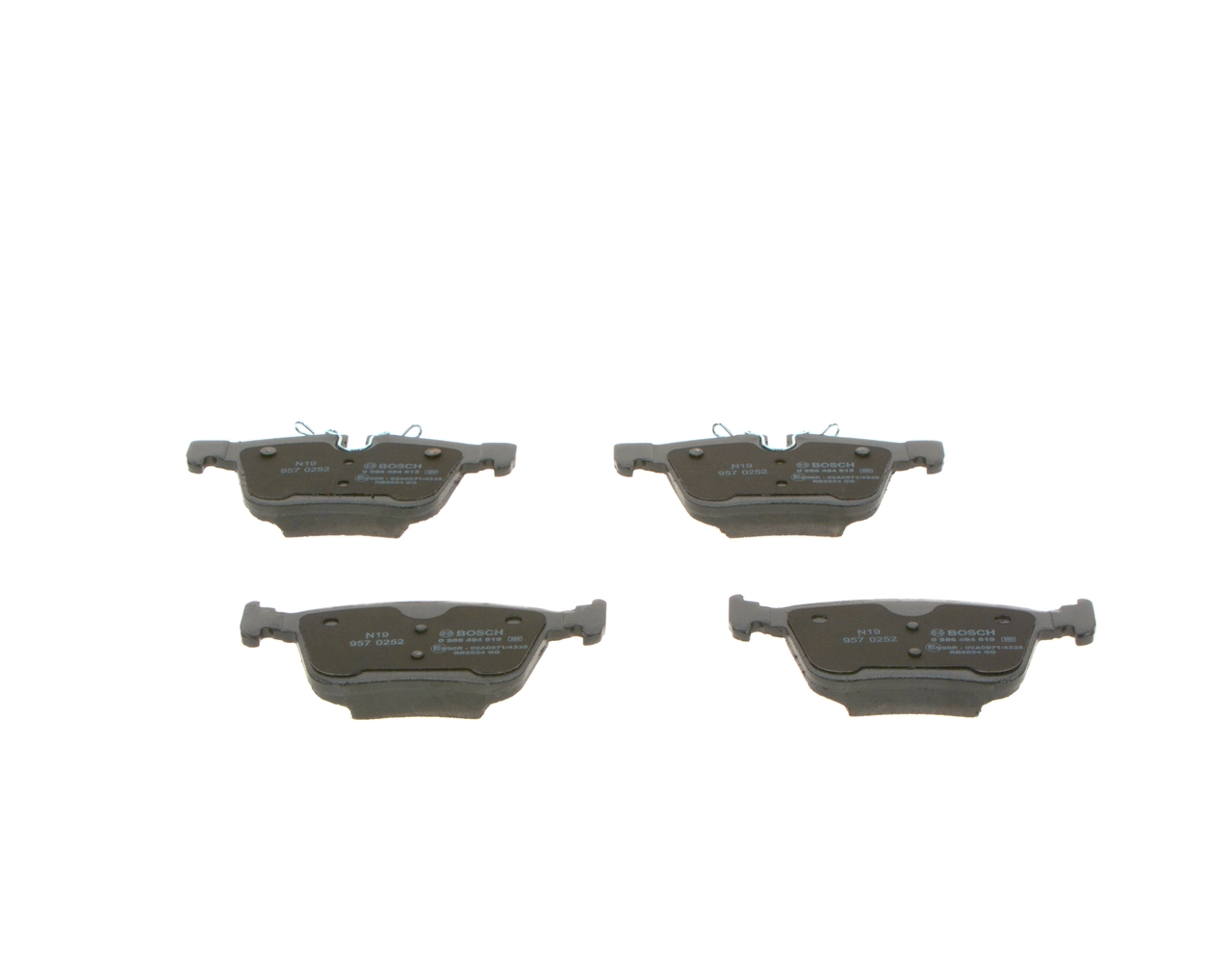 0986494819 Bosch Колодки гальмівні задні, дискові