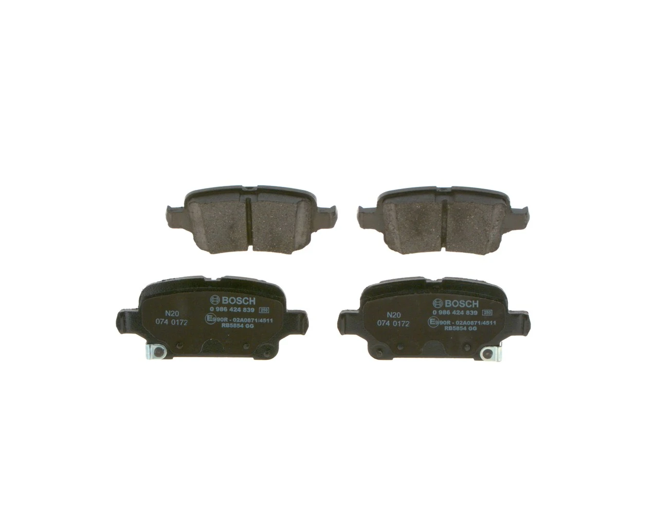 Задні гальмівні колодки Bosch 0986424839 ціна, від 31.36 USD