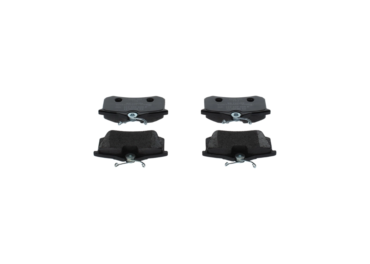 0986495231 Bosch Колодки гальмівні задні, дискові