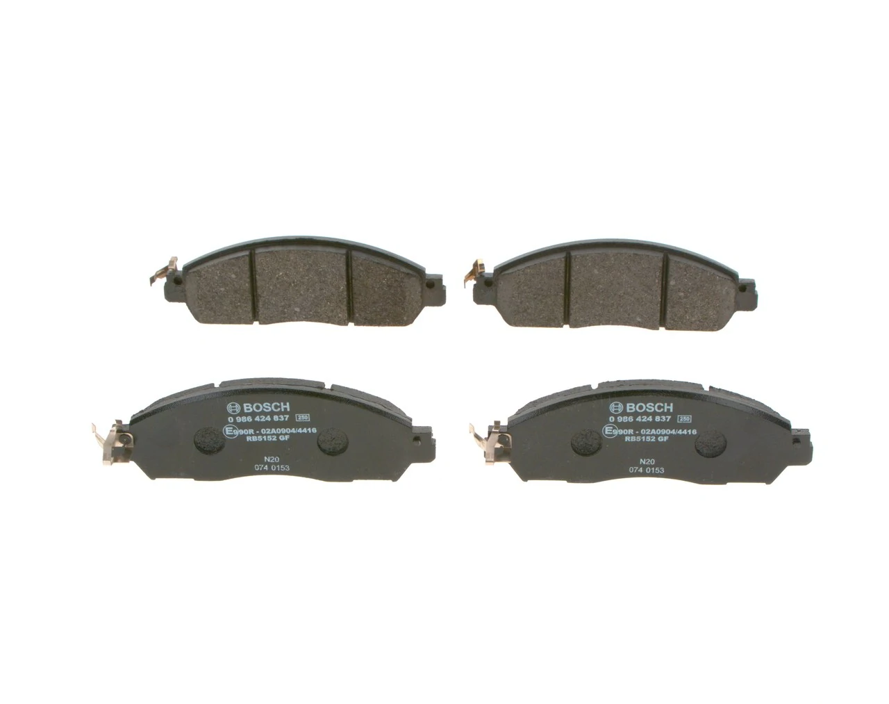 Гальмівні колодки Bosch 0986424837 ціна, від 36.24 USD