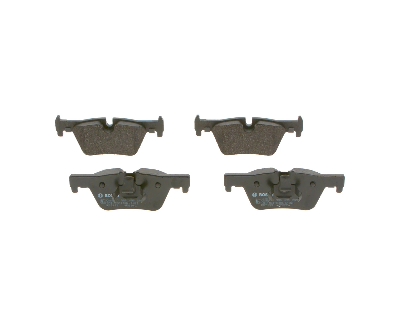 0986495289 Bosch Колодки гальмівні задні, дискові