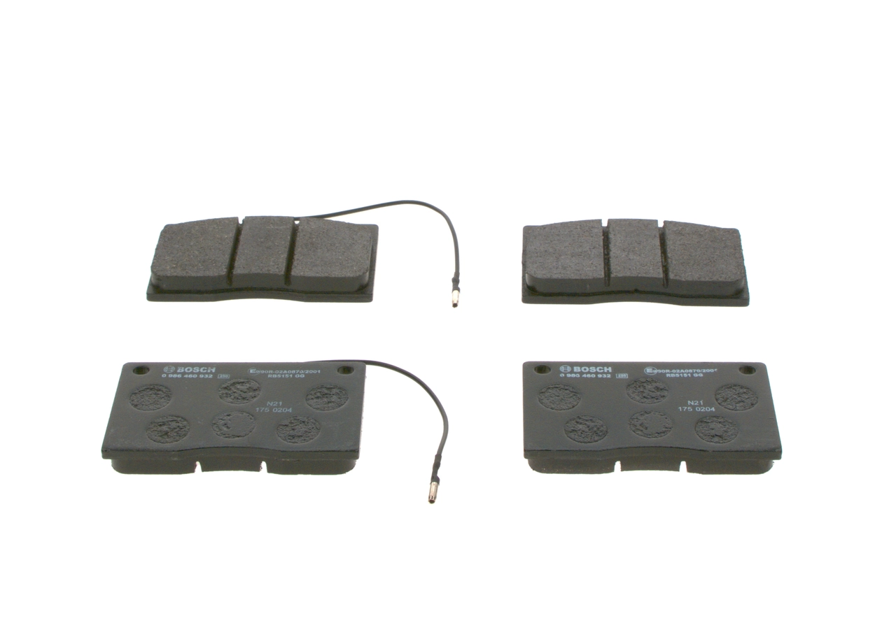 Купити 0986460932 Bosch Колодки гальмівні передні, дискові
