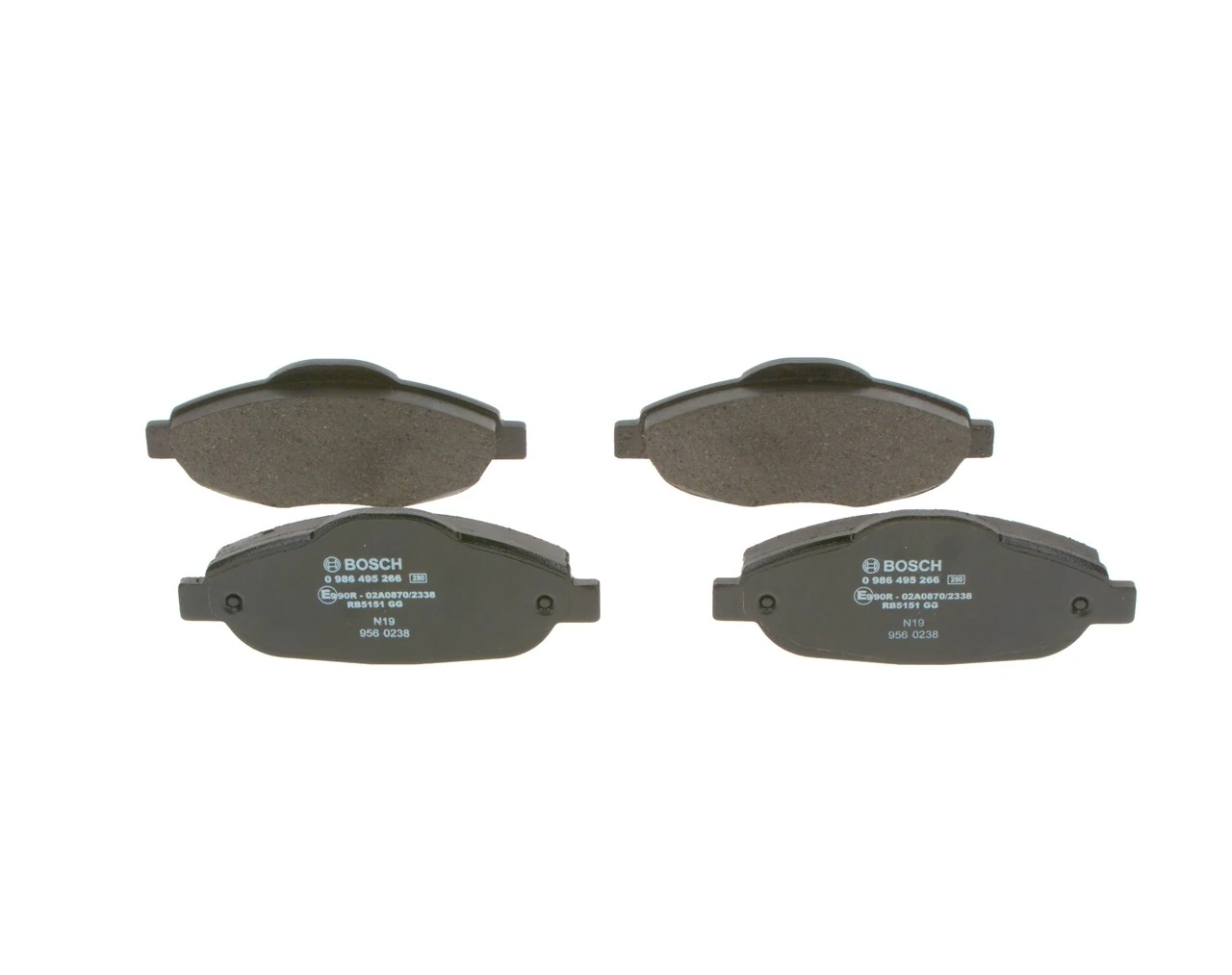 Купити 0986495266 Bosch Колодки гальмівні передні, дискові