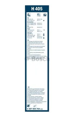 Щітка склоочисника заднього скла Bosch 3397004764 ціна, від 8.30 USD