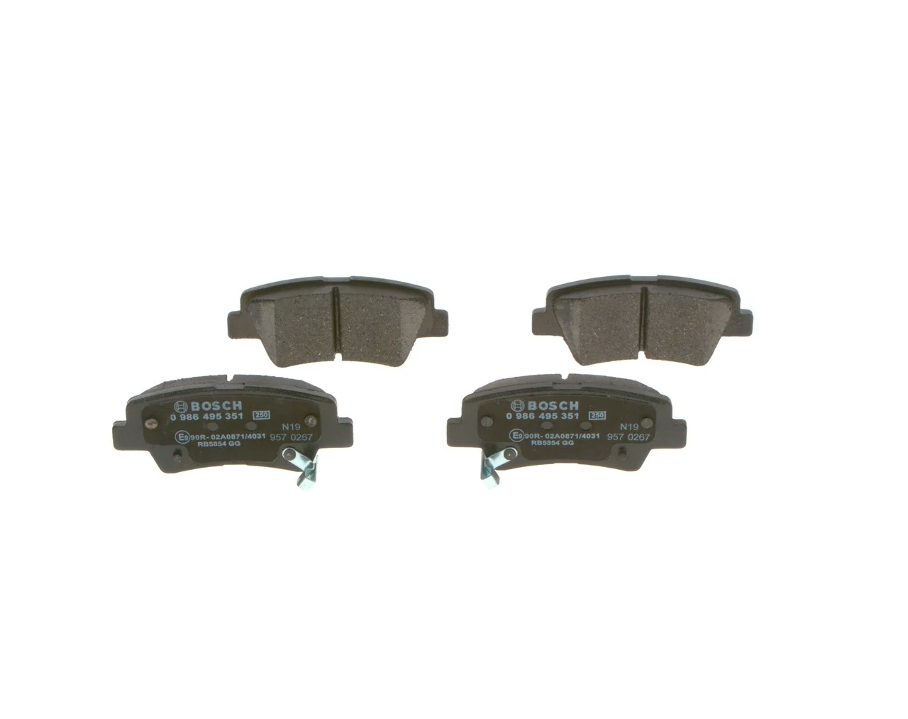 Задні гальмівні колодки Bosch 0986495351 ціна, від 16.47 USD