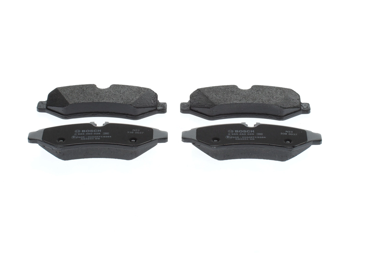 0986460026 Bosch Колодки гальмівні задні, дискові