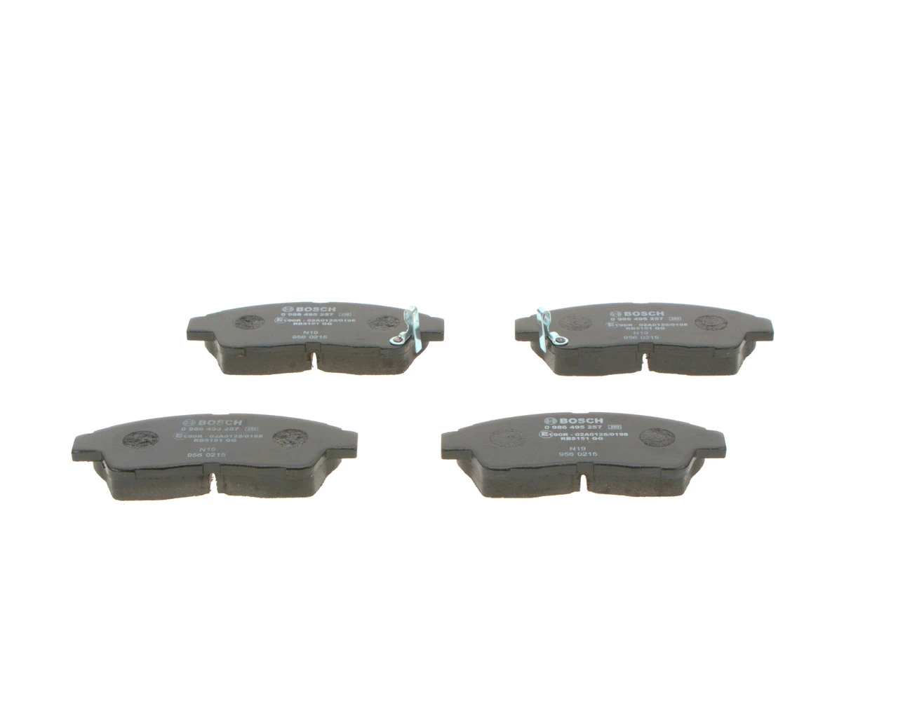 0986495257 Bosch Передні гальмівні колодки