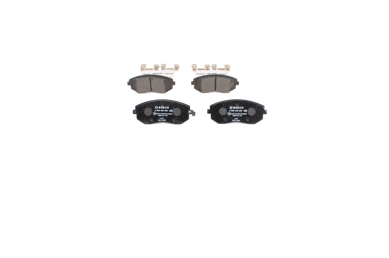Купити 0986494653 Bosch Колодки гальмівні передні, дискові