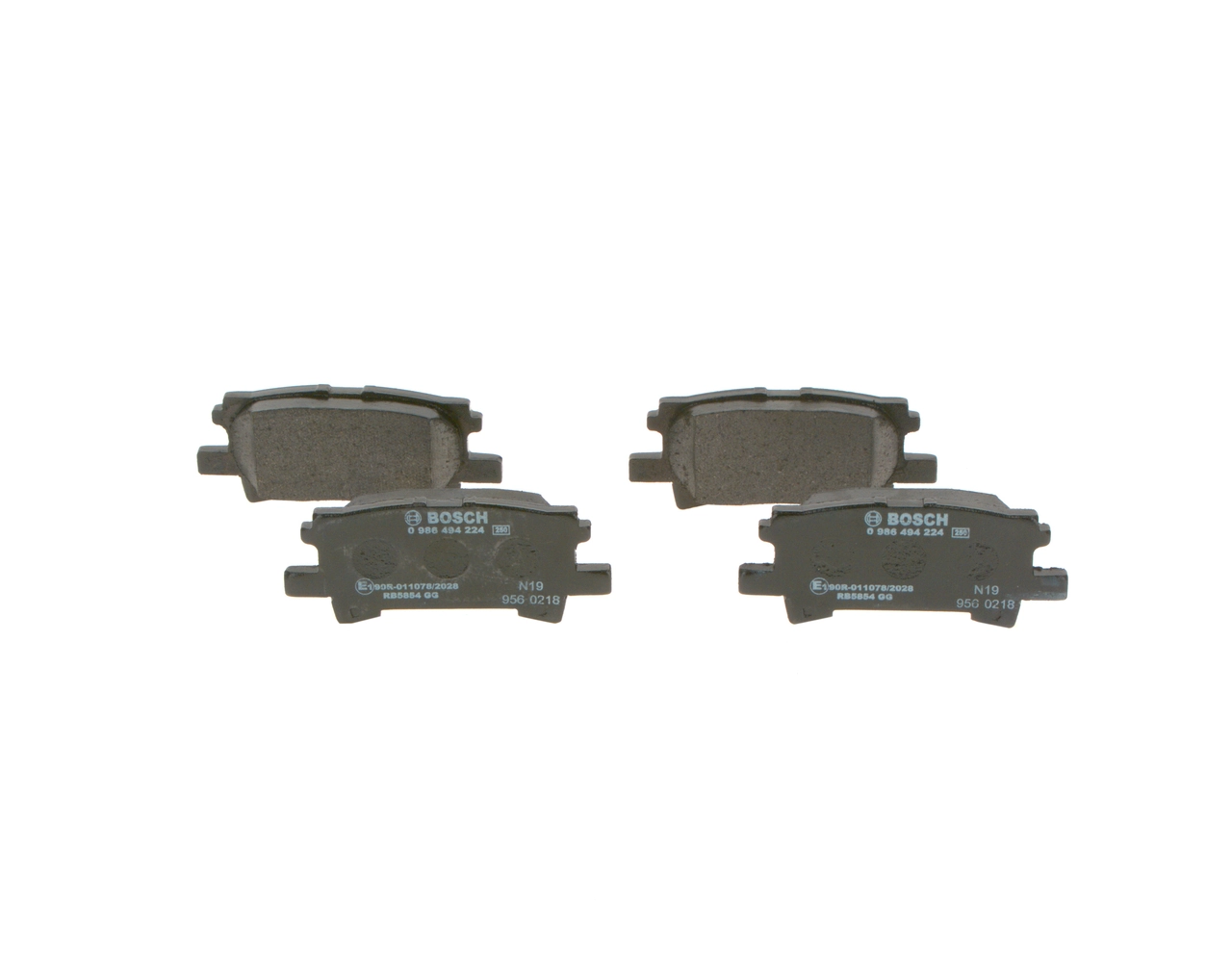 0986494224 Bosch Колодки гальмівні задні, дискові
