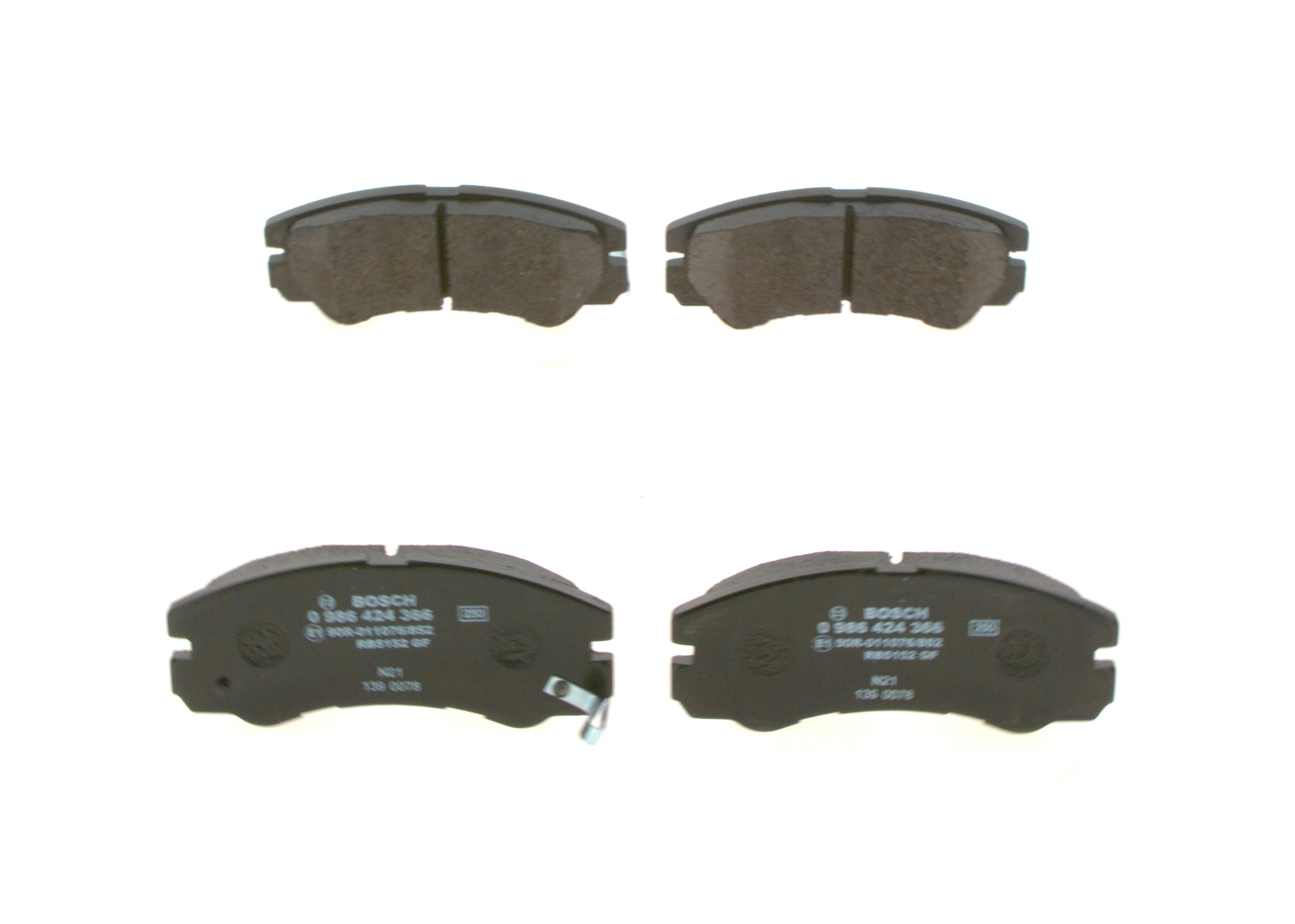Купити 0986424366 Bosch Колодки гальмівні передні, дискові