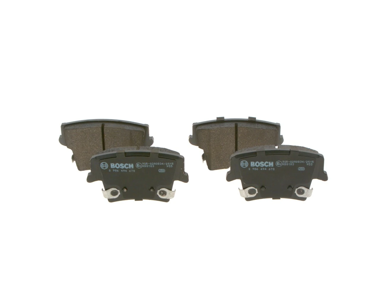 0986494678 Bosch Колодки гальмівні задні, дискові