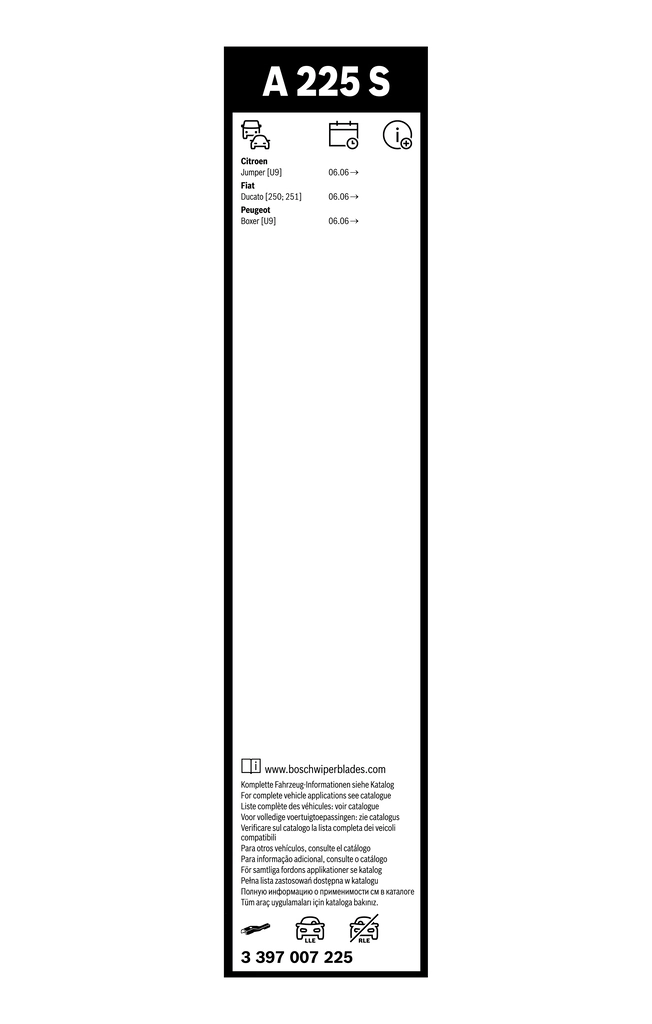 3397007225 Bosch Склоочисники лобового скла