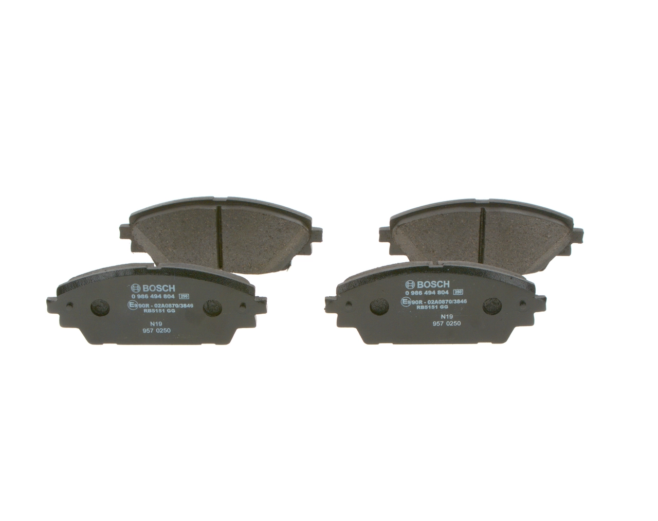 Передні тормозні колодки 0986494804 Bosch