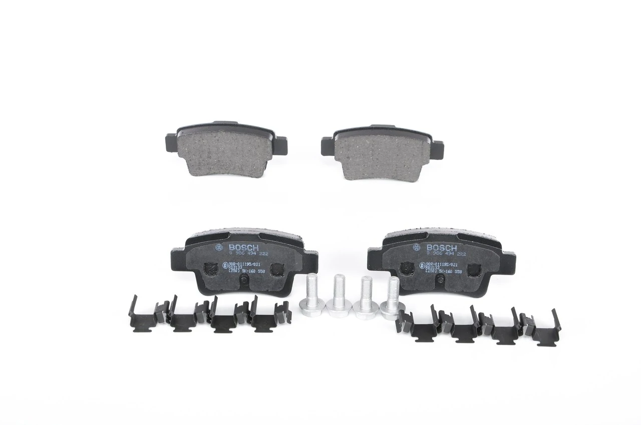 0986494222 Bosch Колодки гальмівні задні, дискові