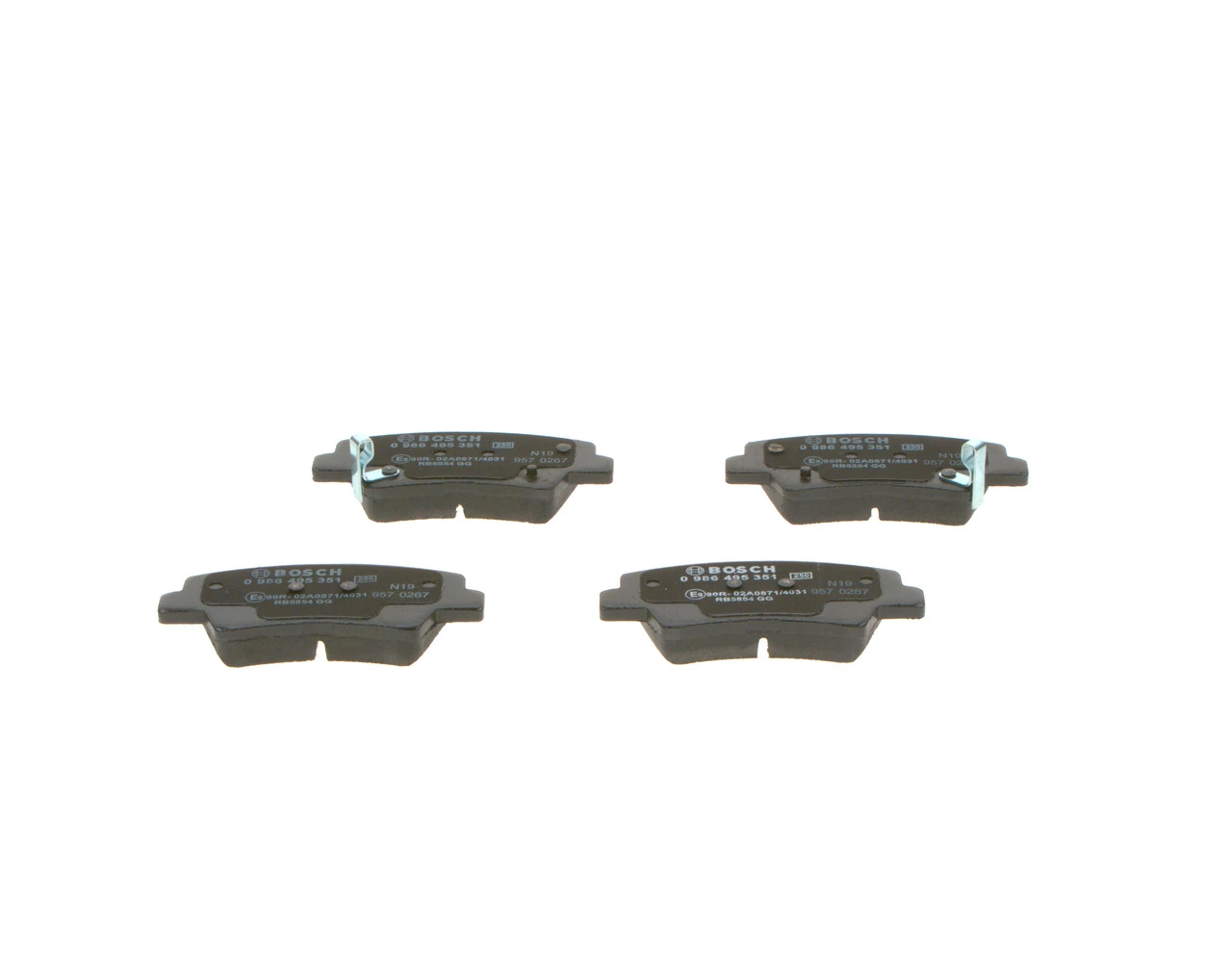 0986495351 Bosch Колодки гальмівні задні, дискові