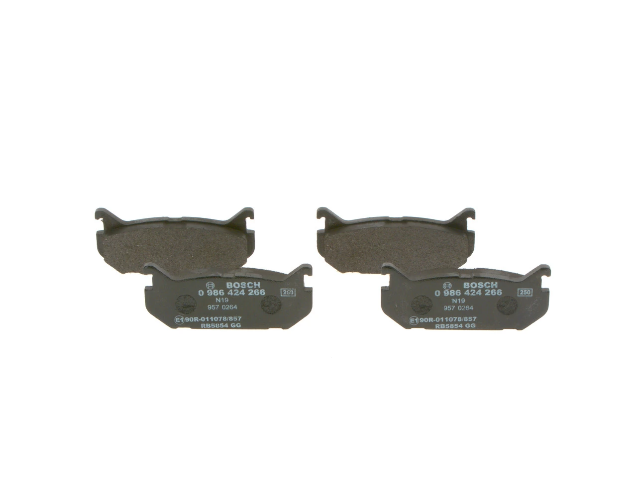 0986424266 Bosch Колодки гальмівні задні, дискові