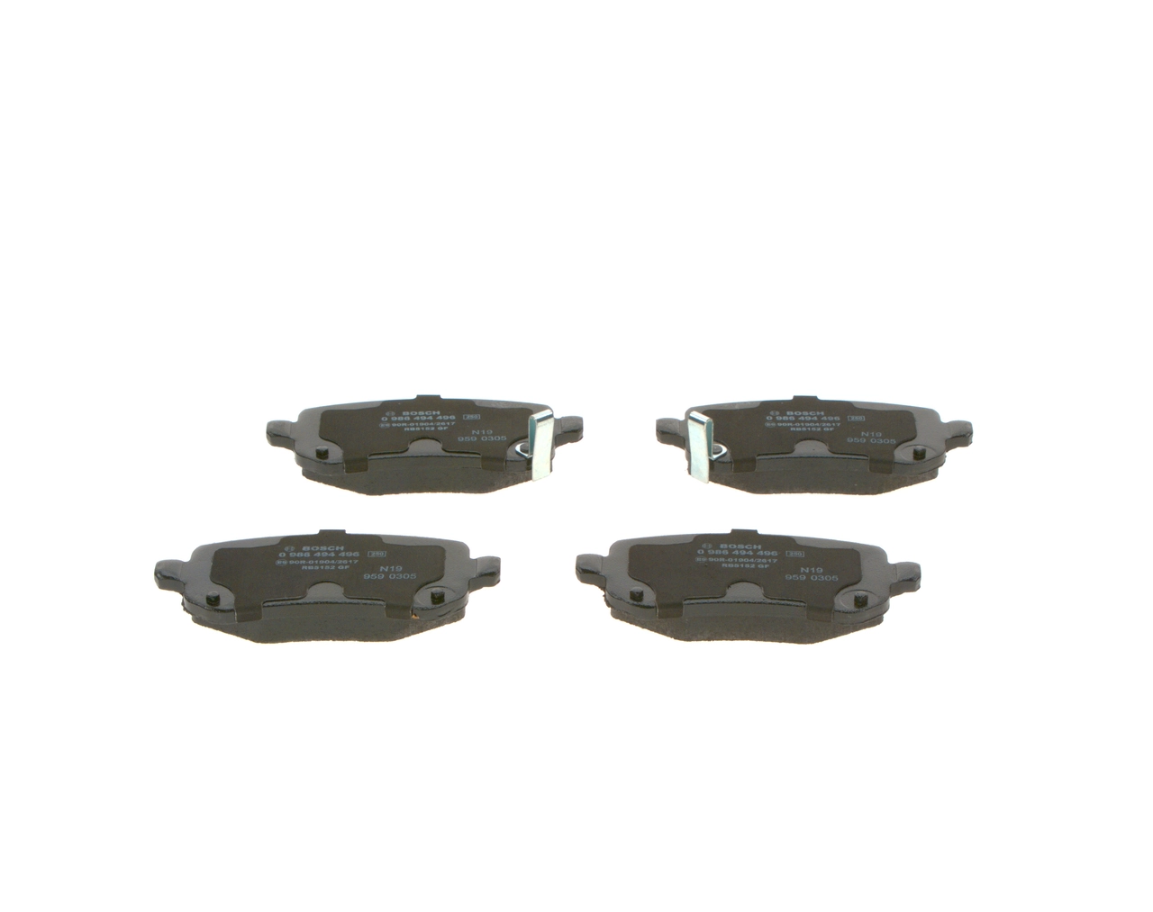 Задні гальмівні колодки Bosch 0986494496 ціна, від 33.63 USD
