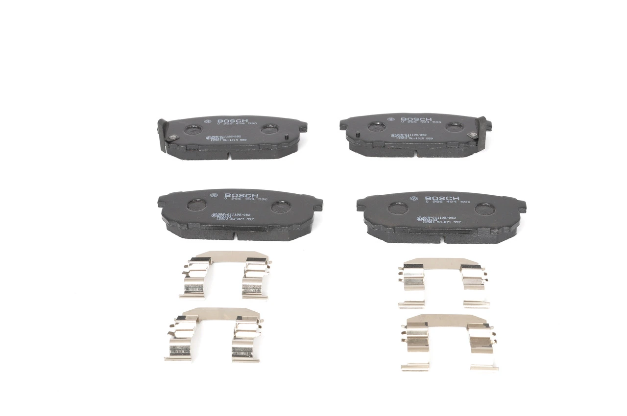 0986494590 Bosch Колодки гальмівні задні, дискові