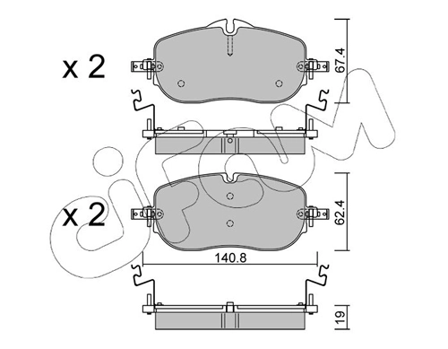 Гальмівні колодки Mercedes A000420300364 ціна, від 63.72 USD