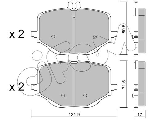 Задні гальмівні колодки A0004209402 Mercedes