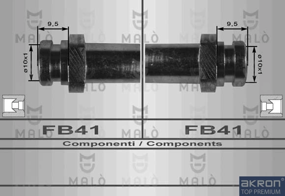 Гнучка гальмівна трубка задня Rover GBH187