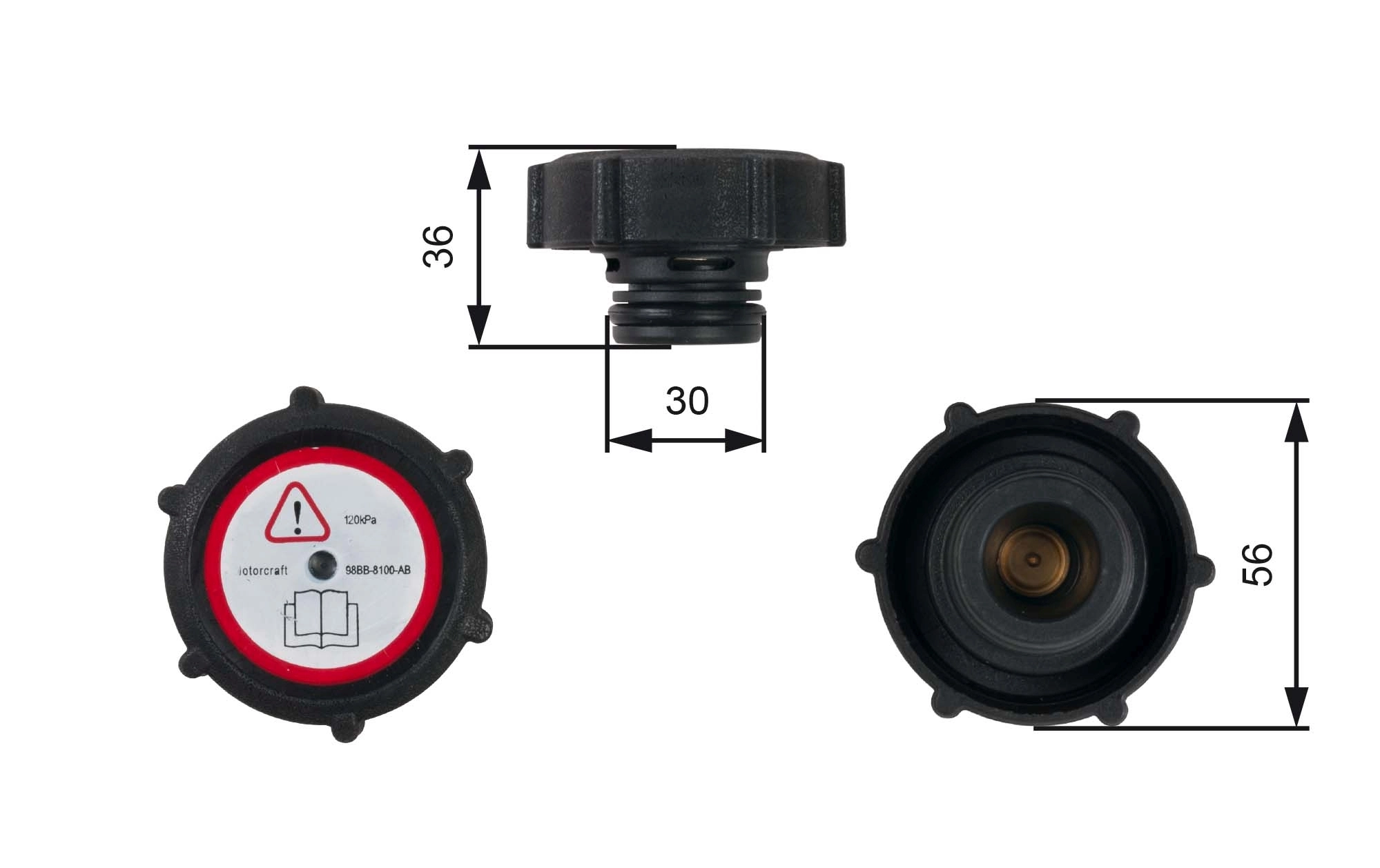 Кришка / пробка розширювального бачка AND 41121160 ціна, від 2.79 USD
