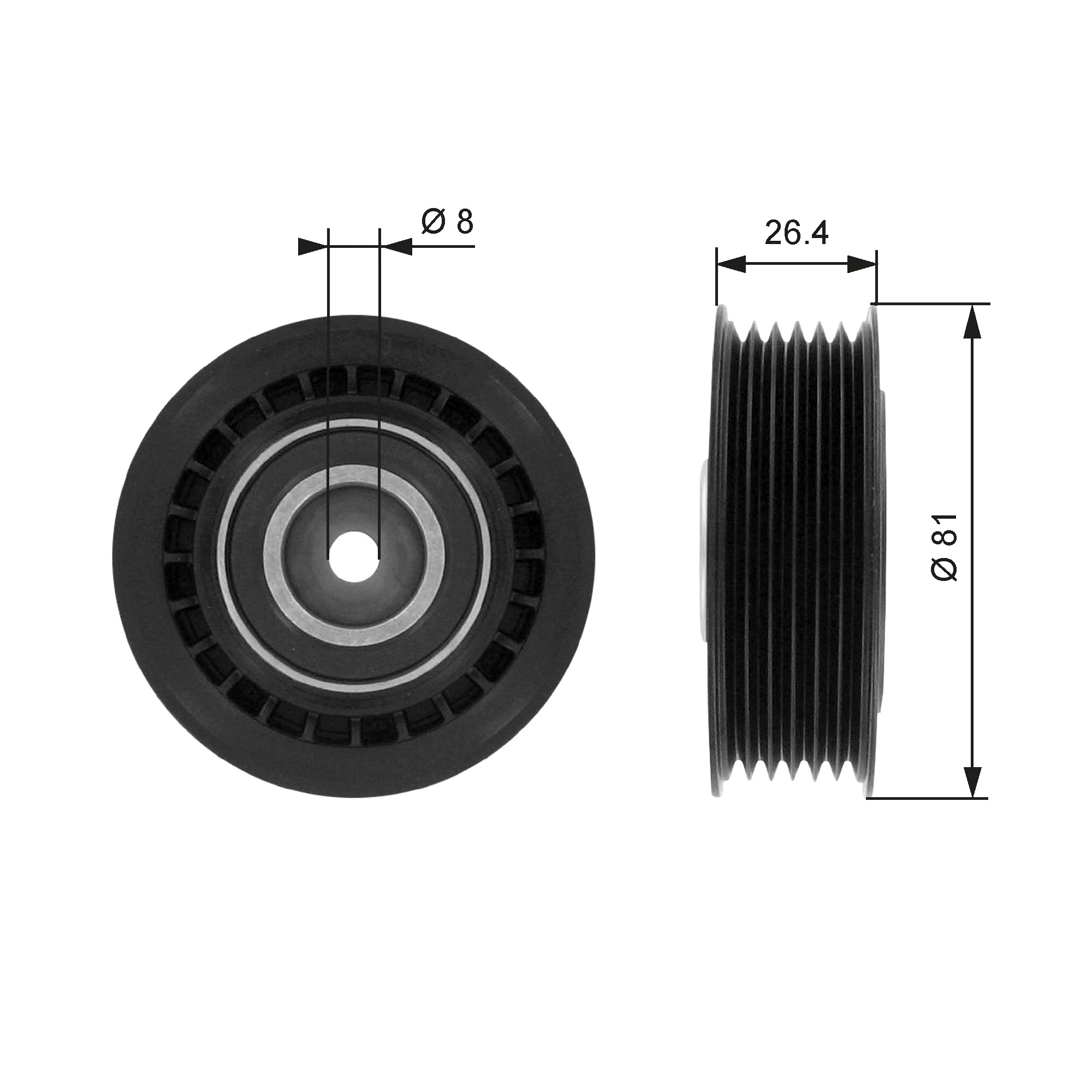 Натяжний ролик Ruville EVR55435 ціна, від 16.16 USD