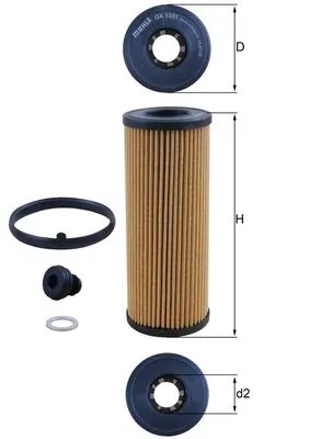 Купити OX1351D Mahle Original Фільтр очищення масла відцентровий