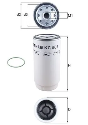 KC505D Mahle Original Фільтр палива