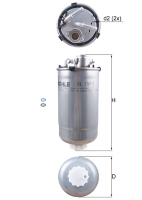 KL1571D Mahle Original Фільтр палива